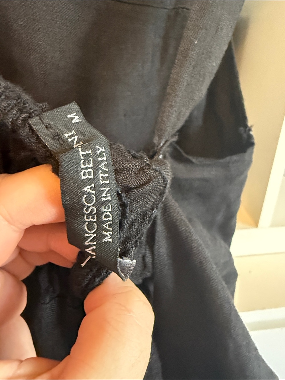 Black Linen Maxi Dress with Square Neck - Picture 11 of 11